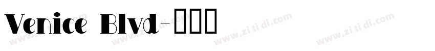 Venice Blvd字体转换
